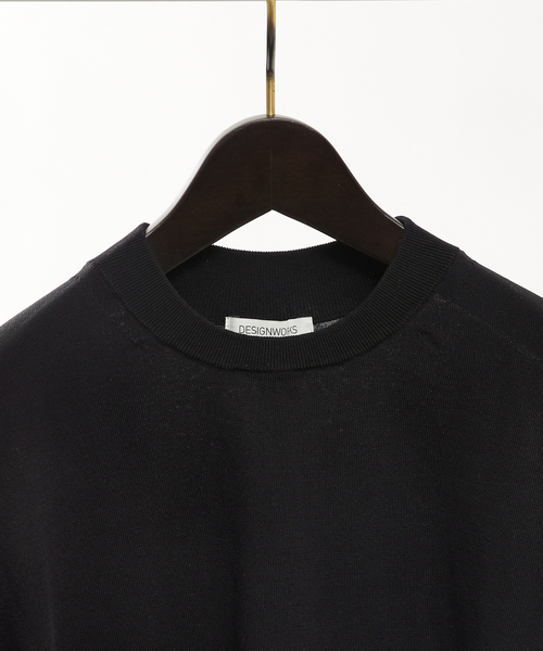 DESIGNWORKS(デザインワークス)の「ICE COTTON クルーネック ニットTシャツ(Tシャツ/カットソー・メンズ・サックスブルー/グレー/オレンジ/グリーン/ブラック・46/48/50)」の7枚目の写真