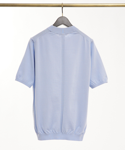 DESIGNWORKS(デザインワークス)の「ICE COTTON クルーネック ニットTシャツ(Tシャツ/カットソー・メンズ・サックスブルー/グレー/オレンジ/グリーン/ブラック・46/48/50)」の11枚目の写真