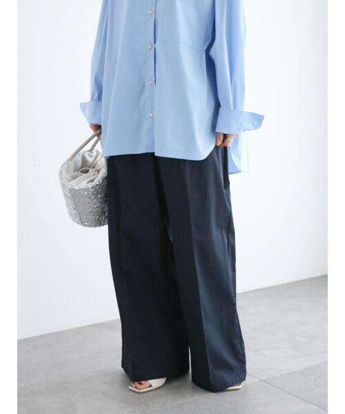 Te chichi（テチチ）の「【松井愛莉着用】チノワイドパンツ（チノパンツ・レディース・ネイビー/ベージュ・F）」の8枚目の写真