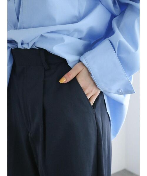 Te chichi（テチチ）の「【松井愛莉着用】チノワイドパンツ（チノパンツ・レディース・ネイビー/ベージュ・F）」の12枚目の写真