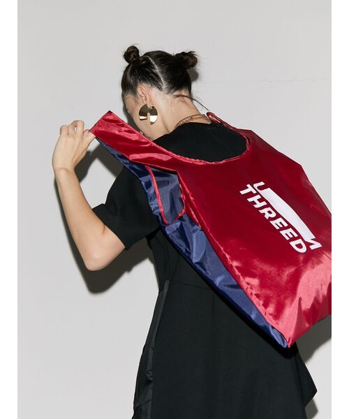 UN3D.(アンスリード)の「BI-COLOR ECO-BAG L / バイカラーエコバッグL(エコバッグ/サブバッグ・レディース・レッド/ライム/ブルー・FREE)」の3枚目の写真
