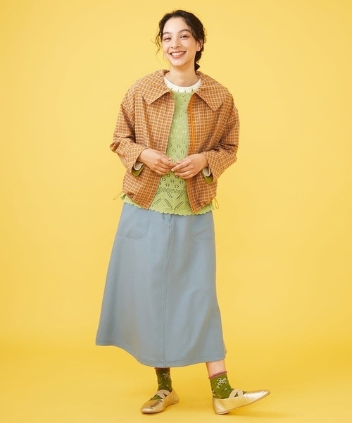 Jocomomola（ホコモモラ）の「TRツイル 刺繍スカート（スカート）」 - WEAR