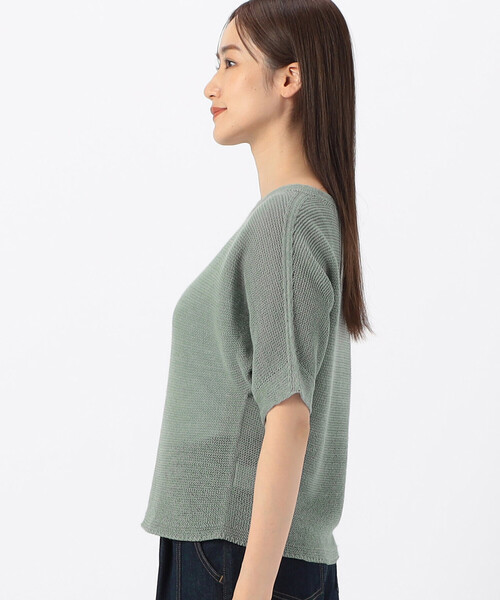 COMME CA ISM(コムサイズム)の「MADE IN JAPAN 和紙ニット(ニット/セーター・レディース・ミント/ネイビー/ライラック・MEDIUM/LARGE)」の8枚目の写真