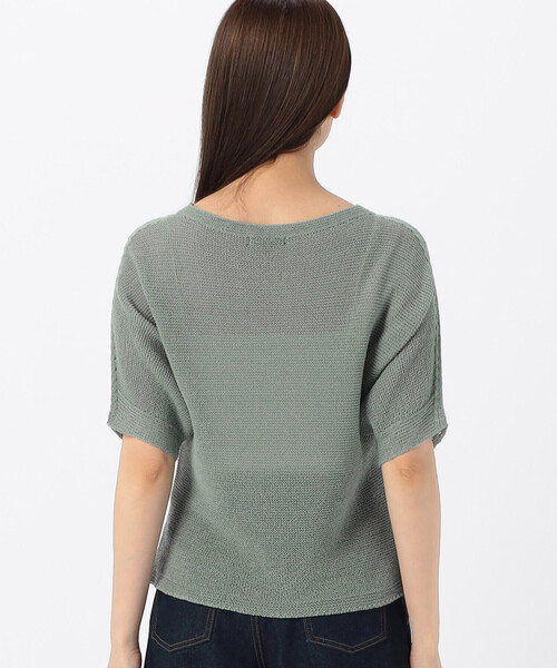 COMME CA ISM(コムサイズム)の「MADE IN JAPAN 和紙ニット(ニット/セーター・レディース・ミント/ネイビー/ライラック・MEDIUM/LARGE)」の9枚目の写真