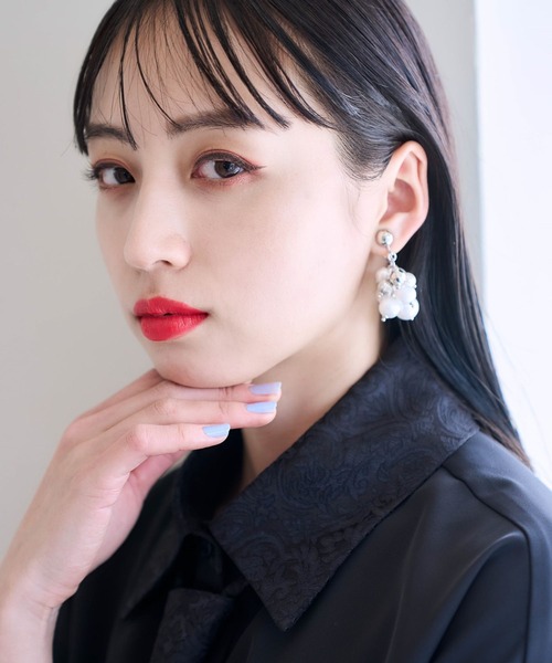 HARE（ハレ）の「パールミックスイヤリング(HARE)（イヤリング・レディース・ホワイト・FREE）」の2枚目の写真