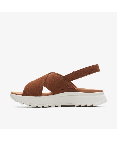 Clarks(クラークス)の「DashLite Wish / ダッシュライトウィッシュ(ダークタンスエード)(サンダル・レディース・ブラウン・UK6/UK4/UK3.5/UK5.5/UK5/UK4.5/UK3)」の2枚目の写真