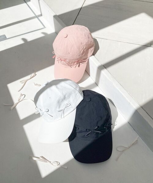 MAJESTIC LEGON（マジェスティックレゴン）の「プチリボンCAP（キャップ・レディース・ブラック/ピンク/オフホワイト・FREE）」の12枚目の写真