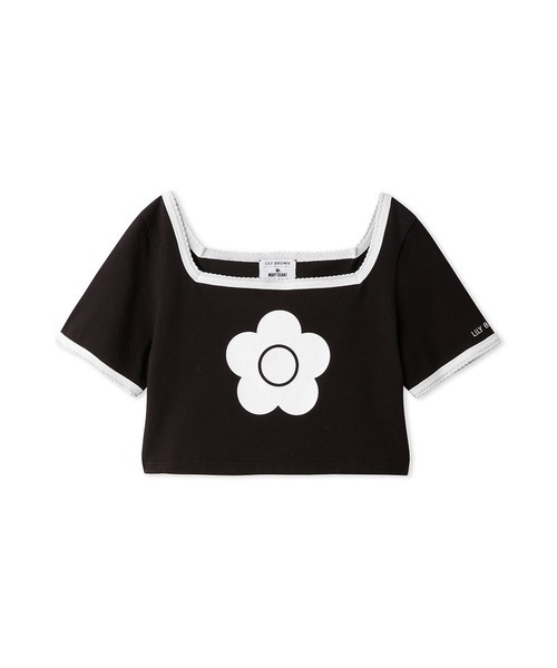 LILY BROWN（リリーブラウン）の「【LILY BROWN×MARY QUANT】シェルステッチクロップドTシャツ（Tシャツ/カットソー・レディース・ピンク/ブルー/ブラック/ホワイト・FREE）」の13枚目の写真