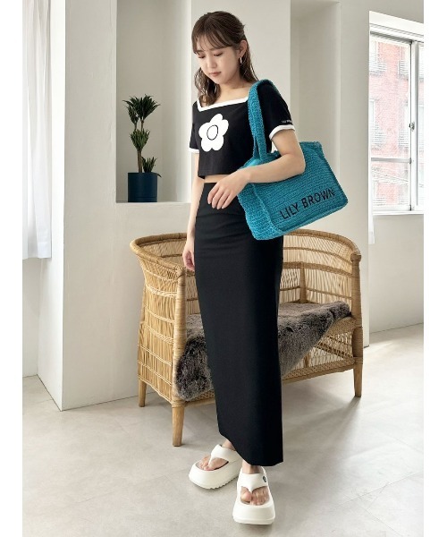 LILY BROWN（リリーブラウン）の「【LILY BROWN×MARY QUANT】シェルステッチクロップドTシャツ（Tシャツ/カットソー・レディース・ピンク/ブルー/ブラック/ホワイト・FREE）」の18枚目の写真