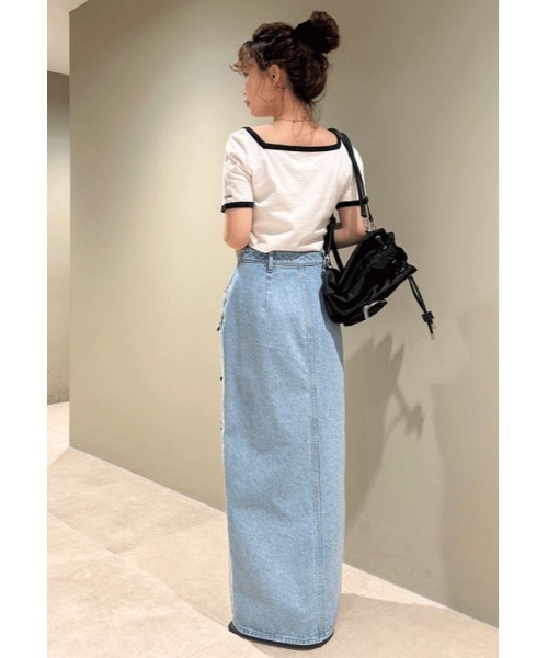 LILY BROWN（リリーブラウン）の「【LILY BROWN×MARY QUANT】シェルステッチクロップドTシャツ（Tシャツ/カットソー・レディース・ピンク/ブルー/ブラック/ホワイト・FREE）」の20枚目の写真