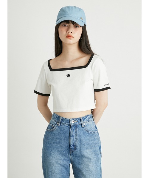 LILY BROWN×MARY QUANT クロップドＴシャツ LILY BROWN×MARY QUANT】オーバーTシャツ(Tシャツ・カットソー