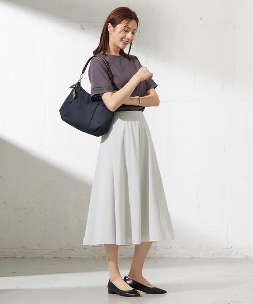 【セール】【接触冷感】コットンスムース 刺繍スリーブ カットソー（Tシャツ/カットソー）｜J.PRESS Ladies（J.プレス レディス）