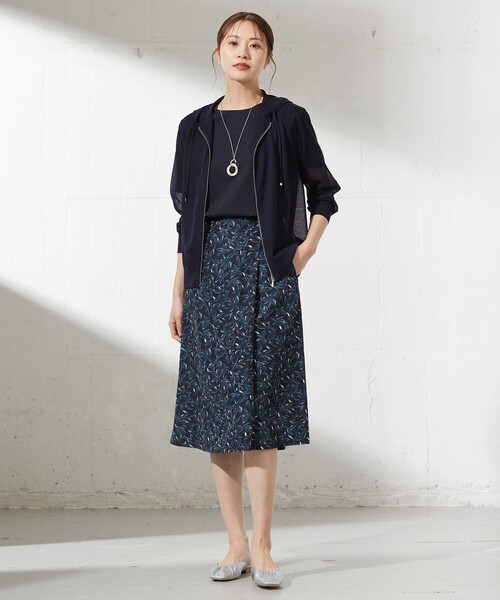 【セール】【接触冷感】コットンスムース 刺繍スリーブ カットソー（Tシャツ/カットソー）｜J.PRESS Ladies（J.プレス レディス）