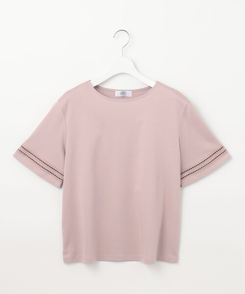 【セール】【接触冷感】コットンスムース 刺繍スリーブ カットソー（Tシャツ/カットソー）｜J.PRESS Ladies（J.プレス レディス）