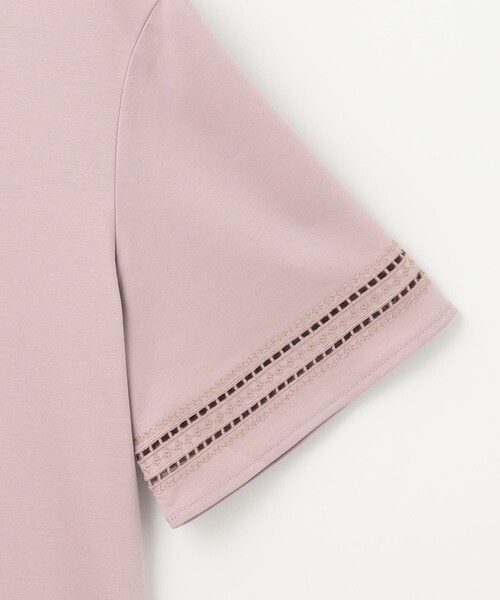 【セール】【接触冷感】コットンスムース 刺繍スリーブ カットソー（Tシャツ/カットソー）｜J.PRESS Ladies（J.プレス レディス）