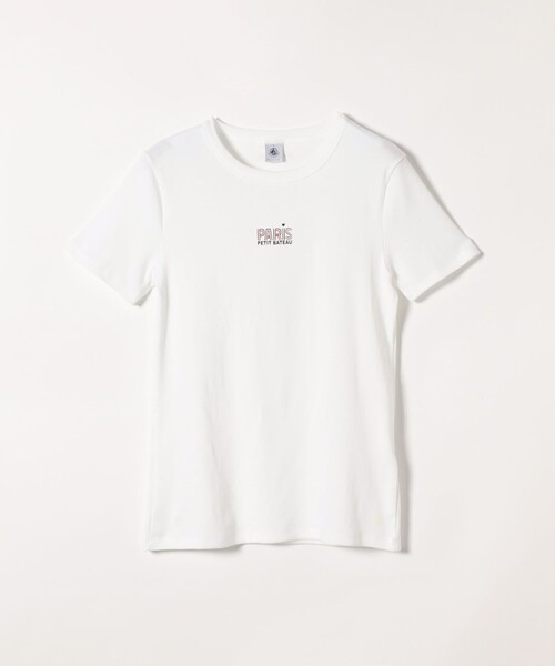 PETIT BATEAU（プチバトー）の「【SHIPS any別注】PETIT BATEAU:〈洗濯機可能〉PARIS プリント コンパクト TEE（Tシャツ/カットソー・レディース・ホワイト/ピンク/ネイビー・ONE SIZE）」の22枚目の写真