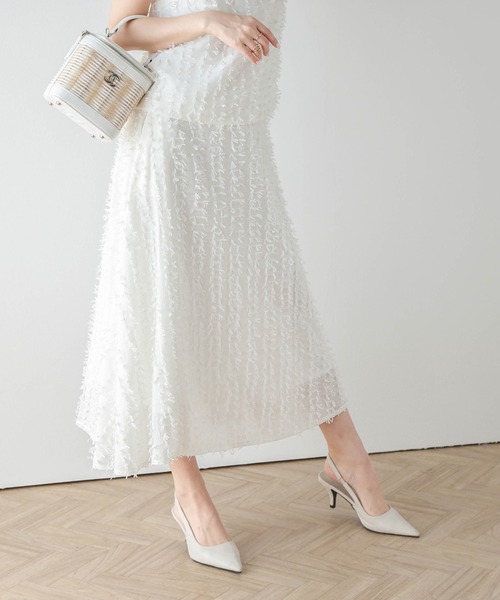 AMELY(エミリー)の「リボンフリンジセットアップ(セットアップ・レディース・ブラック/ホワイト・M/L)」の5枚目の写真