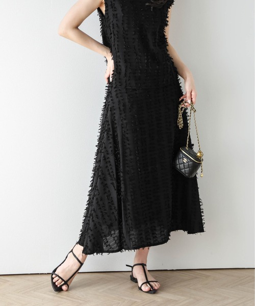 AMELY(エミリー)の「リボンフリンジセットアップ(セットアップ・レディース・ブラック/ホワイト・M/L)」の13枚目の写真