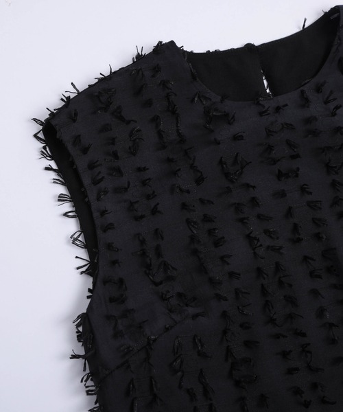 AMELY(エミリー)の「リボンフリンジセットアップ(セットアップ・レディース・ブラック/ホワイト・M/L)」の15枚目の写真