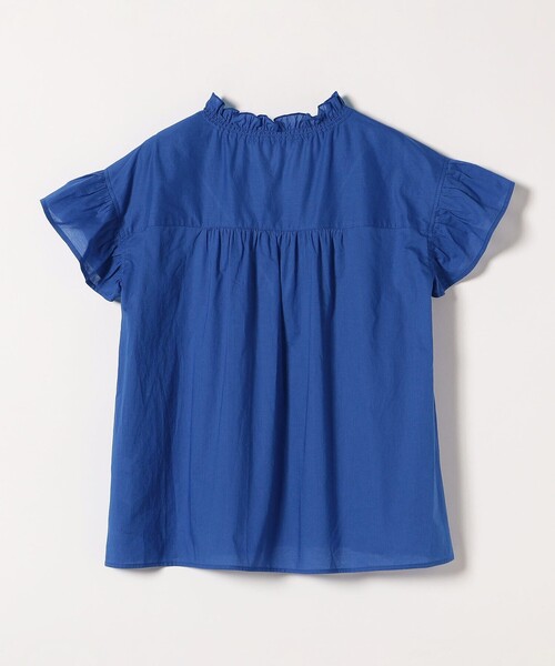 SHIPS for women / シップスウィメン quaranciel:〈手洗い可能〉コットン フリルネック フレアスリーブ ブラウス セール】quaranciel:〈手洗い可能〉コットン フリルネック