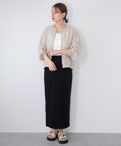 URBAN RESEARCH Sonny Label（アーバンリサーチサニーレーベル）の「ライトギャザージップブルゾン（ブルゾン・レディース・ベージュ/ネイビー/ピンク・FREE）」の9枚目の写真
