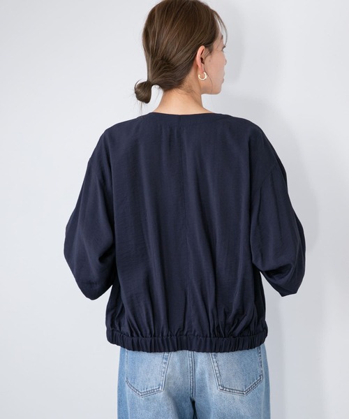 URBAN RESEARCH Sonny Label（アーバンリサーチサニーレーベル）の「ライトギャザージップブルゾン（ブルゾン・レディース・ベージュ/ネイビー/ピンク・FREE）」の17枚目の写真
