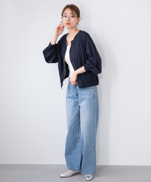 URBAN RESEARCH Sonny Label（アーバンリサーチサニーレーベル）の「ライトギャザージップブルゾン（ブルゾン・レディース・ベージュ/ネイビー/ピンク・FREE）」の18枚目の写真