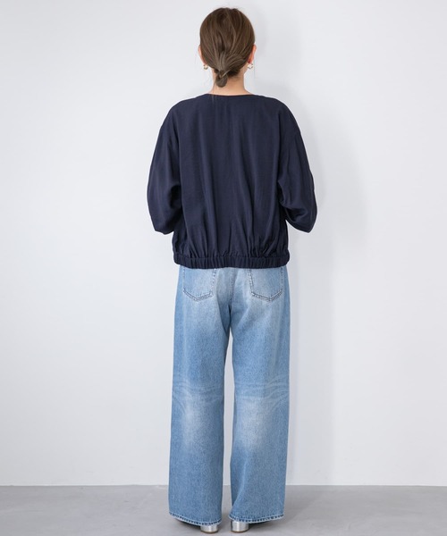 URBAN RESEARCH Sonny Label（アーバンリサーチサニーレーベル）の「ライトギャザージップブルゾン（ブルゾン・レディース・ベージュ/ネイビー/ピンク・FREE）」の20枚目の写真