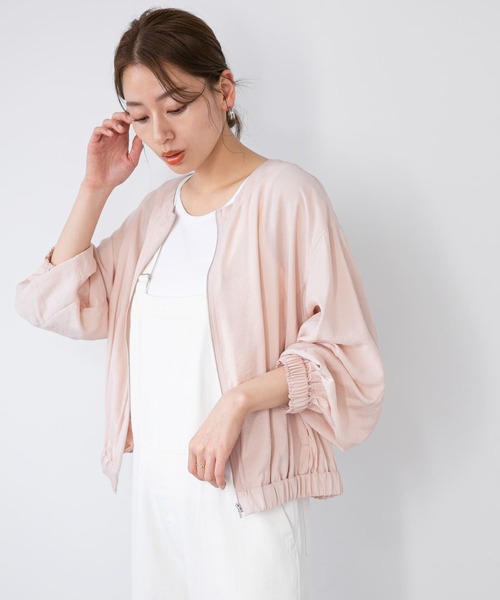 URBAN RESEARCH Sonny Label（アーバンリサーチサニーレーベル）の「ライトギャザージップブルゾン（ブルゾン・レディース・ベージュ/ネイビー/ピンク・FREE）」の21枚目の写真