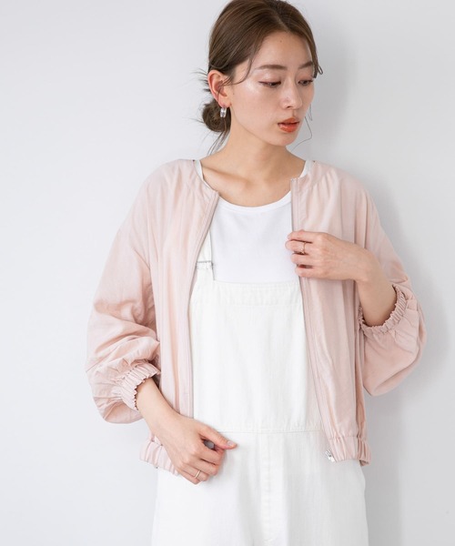 URBAN RESEARCH Sonny Label（アーバンリサーチサニーレーベル）の「ライトギャザージップブルゾン（ブルゾン・レディース・ベージュ/ネイビー/ピンク・FREE）」の22枚目の写真