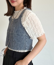 シアートップス×デニムビスチェセット【ZOZOTOWN限定アイテム】