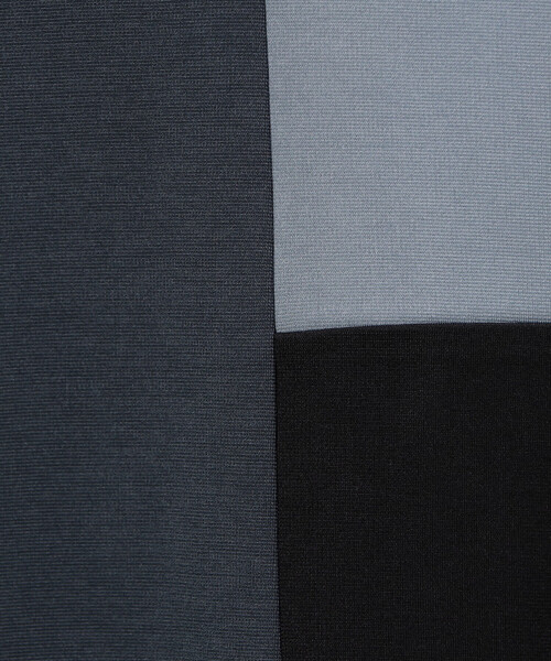 COMME CA ISM（コムサイズム）の「７分袖 カラーブロック パッチワークＴシャツ（Tシャツ/カットソー・メンズ・ホワイト/ブラック/カーキ・MEDIUM/LARGE/X-LARGE）」の4枚目の写真