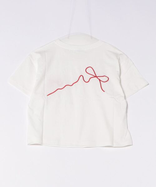 Nyu(ニュウ)の「リボンデザインTシャツ(Tシャツ/カットソー・レディース・アイボリー/ホワイト・FREE)」の3枚目の写真
