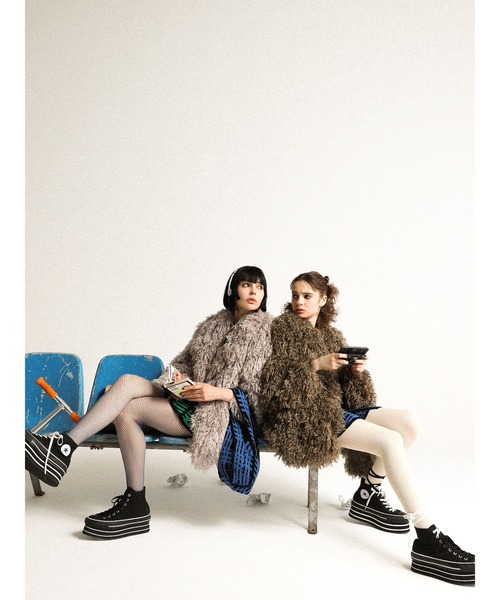 PAMEO POSE（パメオポーズ）の「Skewed Checks Bag（トートバッグ・レディース・ブルー/グリーン・FREE）」の3枚目の写真