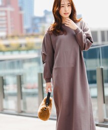 B:MING by BEAMS | 袖フォルム 裏毛 ワンピース(ワンピース)