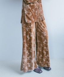 Velour Emboss Flower Pants/ベロアエンボスフラワーパンツ