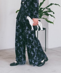 Velour Emboss Flower Pants/ベロアエンボスフラワーパンツ