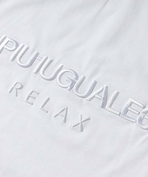 1PIU1UGUALE3 RELAX (ウノピゥウノウグァーレトレ リラックス)の「1PIU1UGUALE3 RELAX(ウノピゥウノウグァーレトレ リラックス)バック刺繍ロゴ半袖Tシャツ(Tシャツ/カットソー・メンズ・ホワイト/ブラック・S/M/L/XL/XXL)」の4枚目の写真