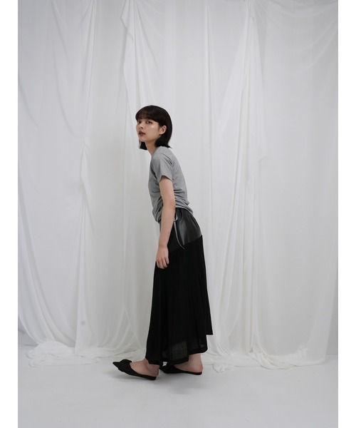 Enewd nina（エニュードニーナ）の「【ZOZO限定】リボン ドロー Tシャツ トップス カットソー 半袖 ギャザー（Tシャツ/カットソー・レディース・ホワイト/ブラック/グレー・FREE）」の22枚目の写真