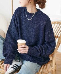 【WEB限定】モヘヤタッチラメニット