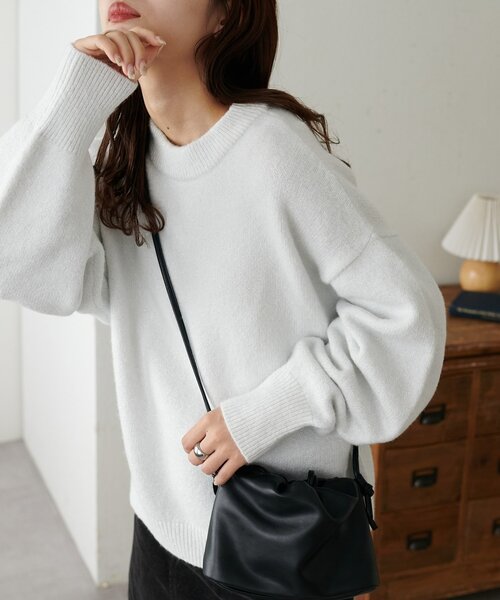 【定価26,400円】新品　タグ付き　ラッセルノ　ニット SHIPS:〈手洗い可能〉12ゲージ ダブルフェイス ロールネック ニット