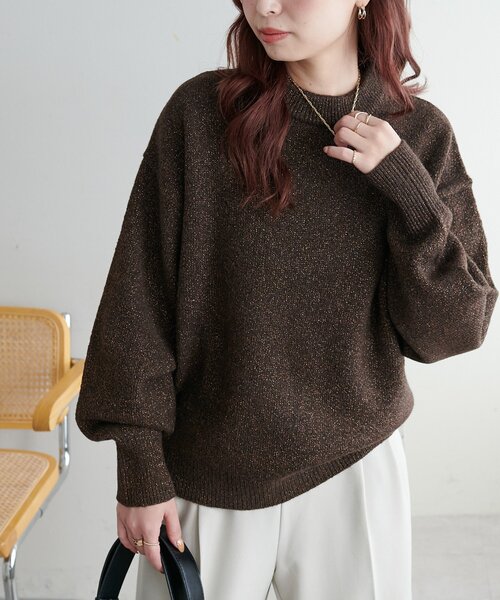 セール】【新色追加!/WEB限定】モヘヤタッチラメニット（ニット