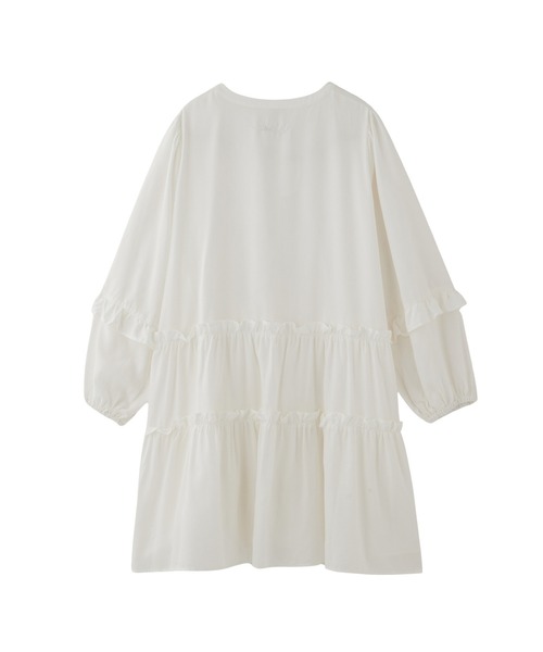 MILKFED.(ミルクフェド)の「TIERED DRESS(ワンピース・レディース・ライトピンク/ブラック/ホワイト・ONE SIZE)」の9枚目の写真