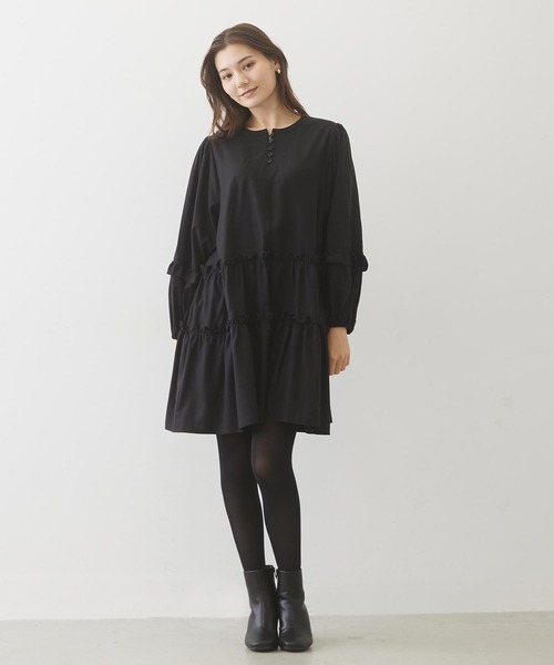 MILKFED.(ミルクフェド)の「TIERED DRESS(ワンピース・レディース・ライトピンク/ブラック/ホワイト・ONE SIZE)」の16枚目の写真