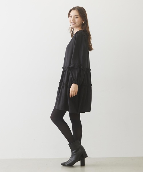 MILKFED.(ミルクフェド)の「TIERED DRESS(ワンピース・レディース・ライトピンク/ブラック/ホワイト・ONE SIZE)」の15枚目の写真