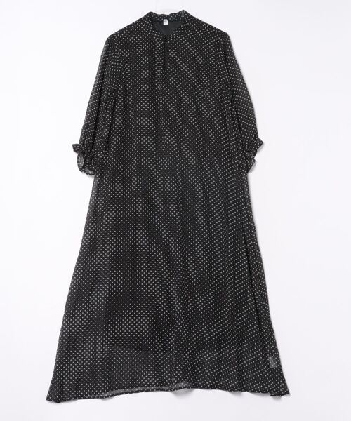 MAISON DE THERESE(メゾン ド テレーズ)の「5分袖水玉ロングワンピース(ワンピース・レディース・ブラック・M)」の15枚目の写真