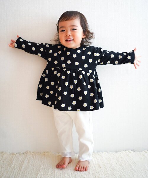 apres les cours（アプレレクール）の「7days Style/ペプラムTシャツ（Tシャツ/カットソー・キッズ・レッド/その他2/ネイビー/ブラック/アイボリー/オフホワイト・80/90/100/110/120/130/140）」の7枚目の写真