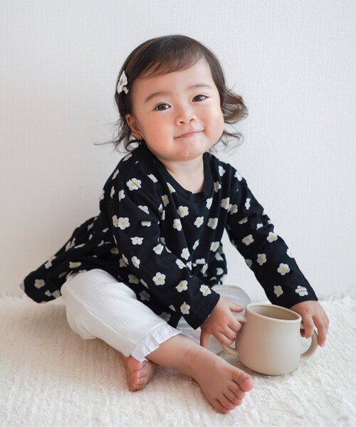 apres les cours（アプレレクール）の「7days Style/ペプラムTシャツ（Tシャツ/カットソー・キッズ・レッド/その他2/ネイビー/ブラック/アイボリー/オフホワイト・80/90/100/110/120/130/140）」の8枚目の写真