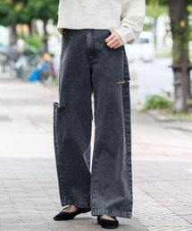 mili an deni | ダメージストレートパンツ(デニムパンツ)