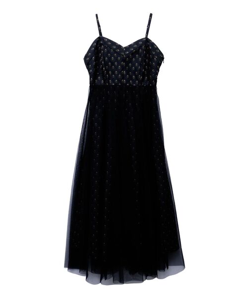 CALNAMUR(カルナムール)の「ジャガードシアーレイヤードドレス(ワンピース・レディース・ブラック/ネイビー・SMALL/MEDIUM)」の18枚目の写真